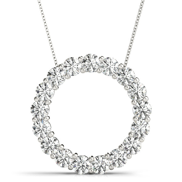 14K Diamond Circle Pendant (2.00CT - 3.00CT)