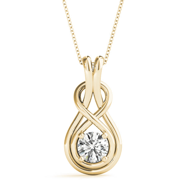 14K Love Knot Diamond Pendant 0.50 CTW