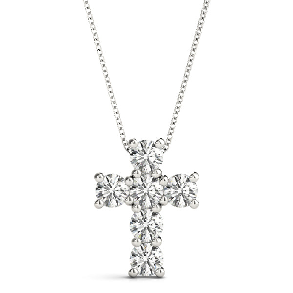 14K Diamond Cross Pendant