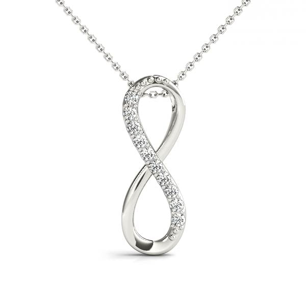 14K Infinity Diamond Pendant 0.10CTW