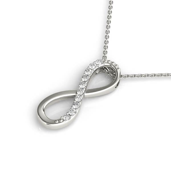14K Infinity Diamond Pendant 0.10CTW