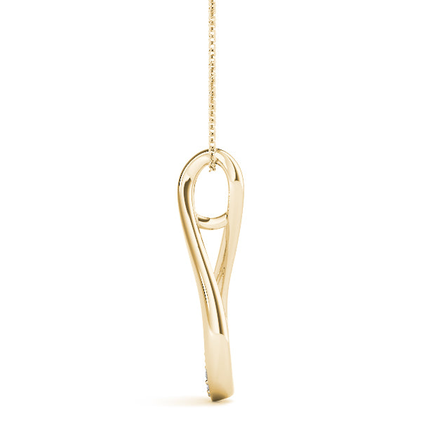 14K Gold Diamond Pendant