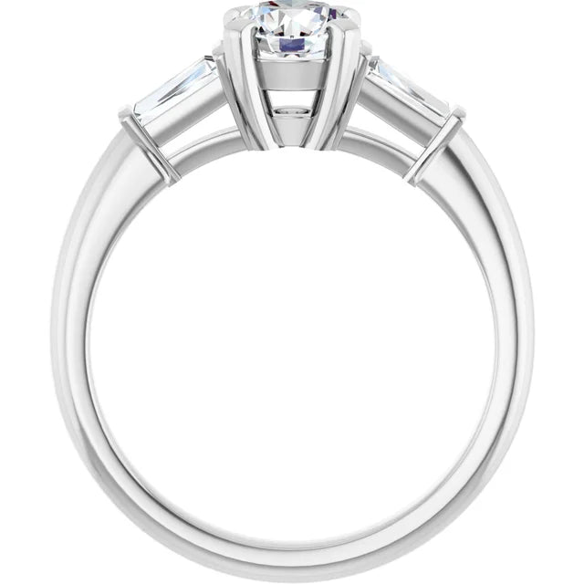 14K Gold Round Lab-Grown Diamond 0.71 CTW VVS2/D Engagement Ring