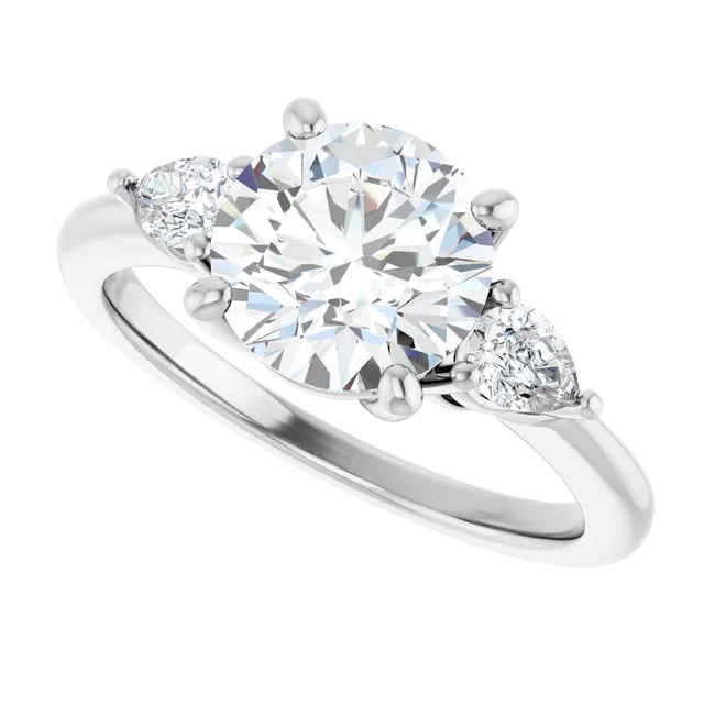 The Thea Three Stone: 14K Gold Lab-Grown Diamond 1.84 CTW Engagement Ring