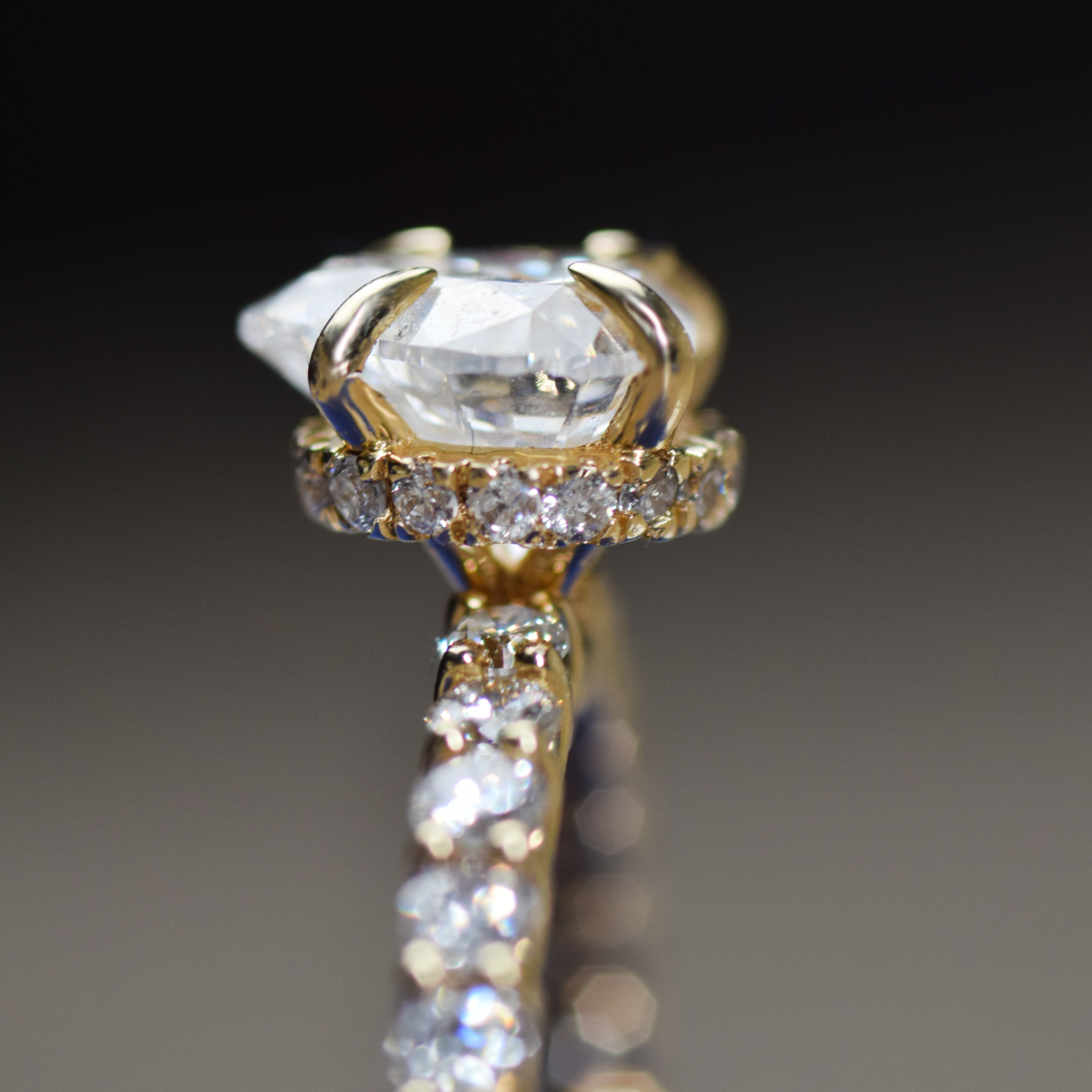 14K Gold 1.42 CT Lab Grown Heart Cut Classic Lab Diamond Engagement Ring