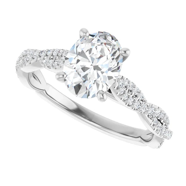 14K Gold Infinity Inspired Lab-Grown Diamond 1.01ctw VVS1/D Engagement Ring