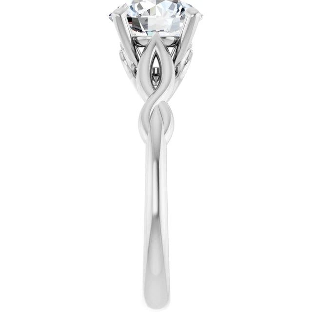 14K Gold Round Lab-Grown Diamond 0.71CTW VS1/D Engagement Ring