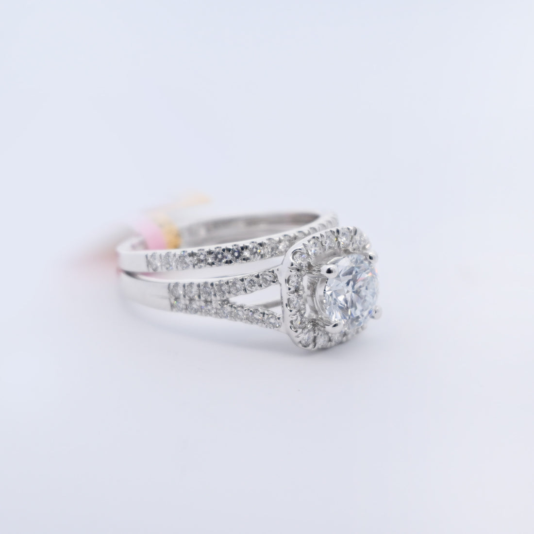 10K Gold 1.75 CT Lab Grown Round Cut Diamond Engagement Bridal Set