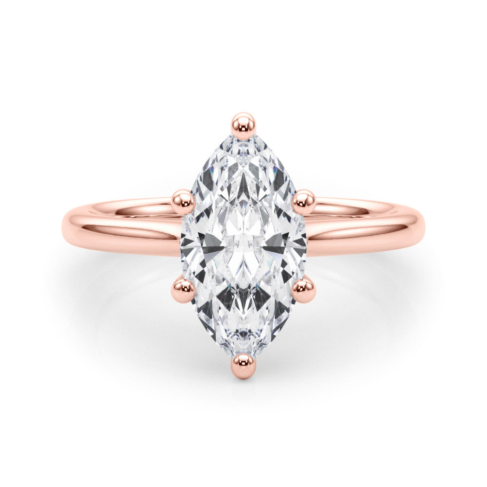 14K Gold Lab-Grown Diamond Marquise [0.37ctw] Engagement Ring