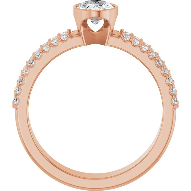 The Ava: 14K Gold Lab-Grown Diamond Engagement Ring