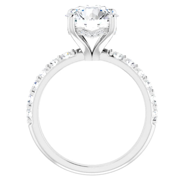 14K Gold Round Lab-Grown Diamond 2.57 CTW VS1/E Engagement Ring