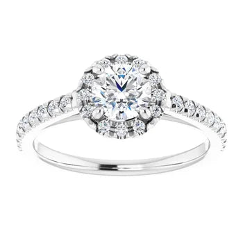 14K Gold Round Lab-Grown Diamond 0.57CTW VVS2/E Engagement Ring