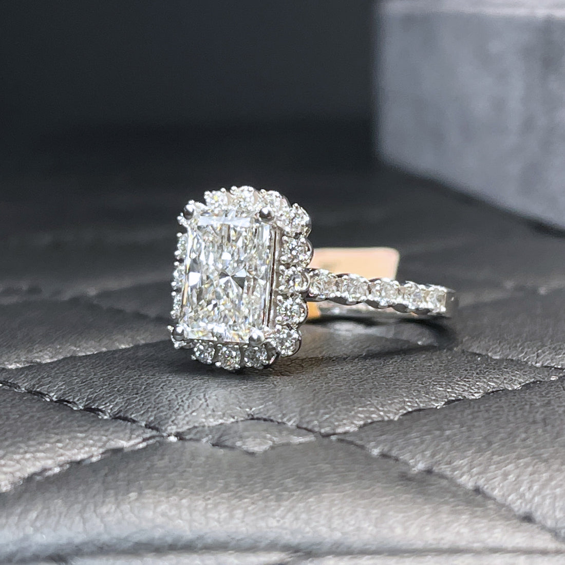 14K Gold 2.50CTW Radiant Cut Diamond Engagement Ring