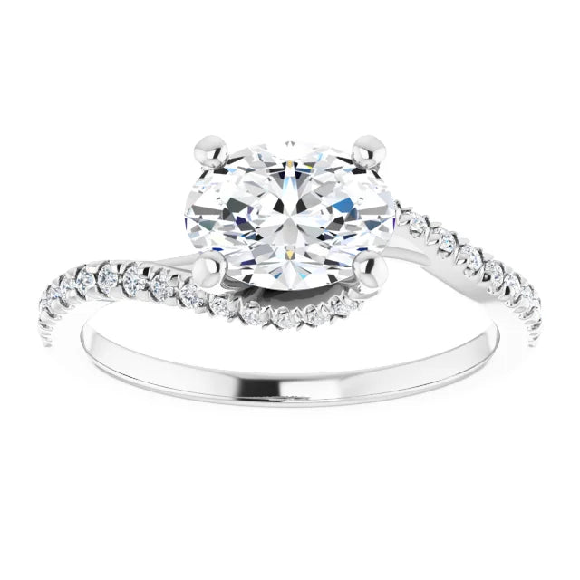 14K Gold Bypass Lab-Grown Diamond 1.01ctw VVS1/D Engagement Ring