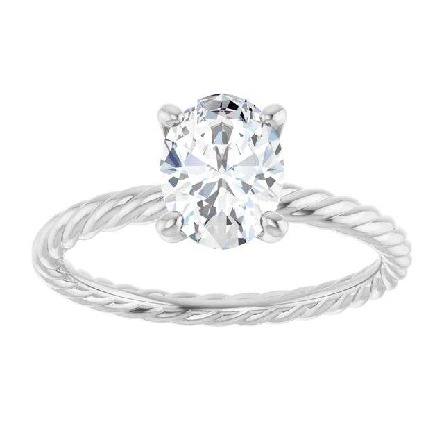 14K Gold Solitaire Lab-Grown Diamond 1.12ctw VVS1/D Engagement Ring