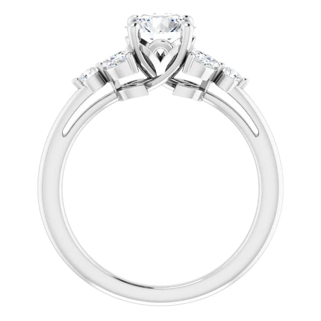 14K Gold Round Lab-Grown Diamond 1.10 CTW VS1/D Engagement Ring