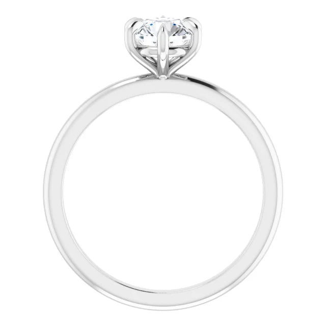 14K Gold Round Lab-Grown Diamond 0.71CTW VS1/D Engagement Ring