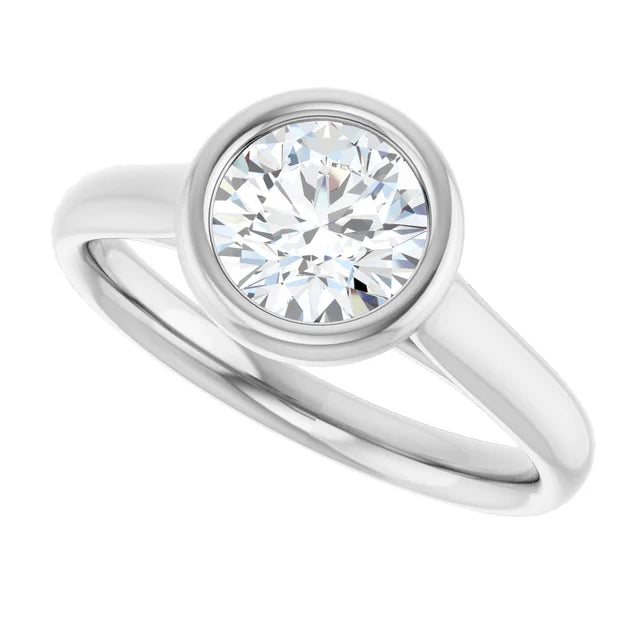 The Elysia Bezel: 14K Gold Lab-Grown Diamond 0.91 CTW Engagement Ring