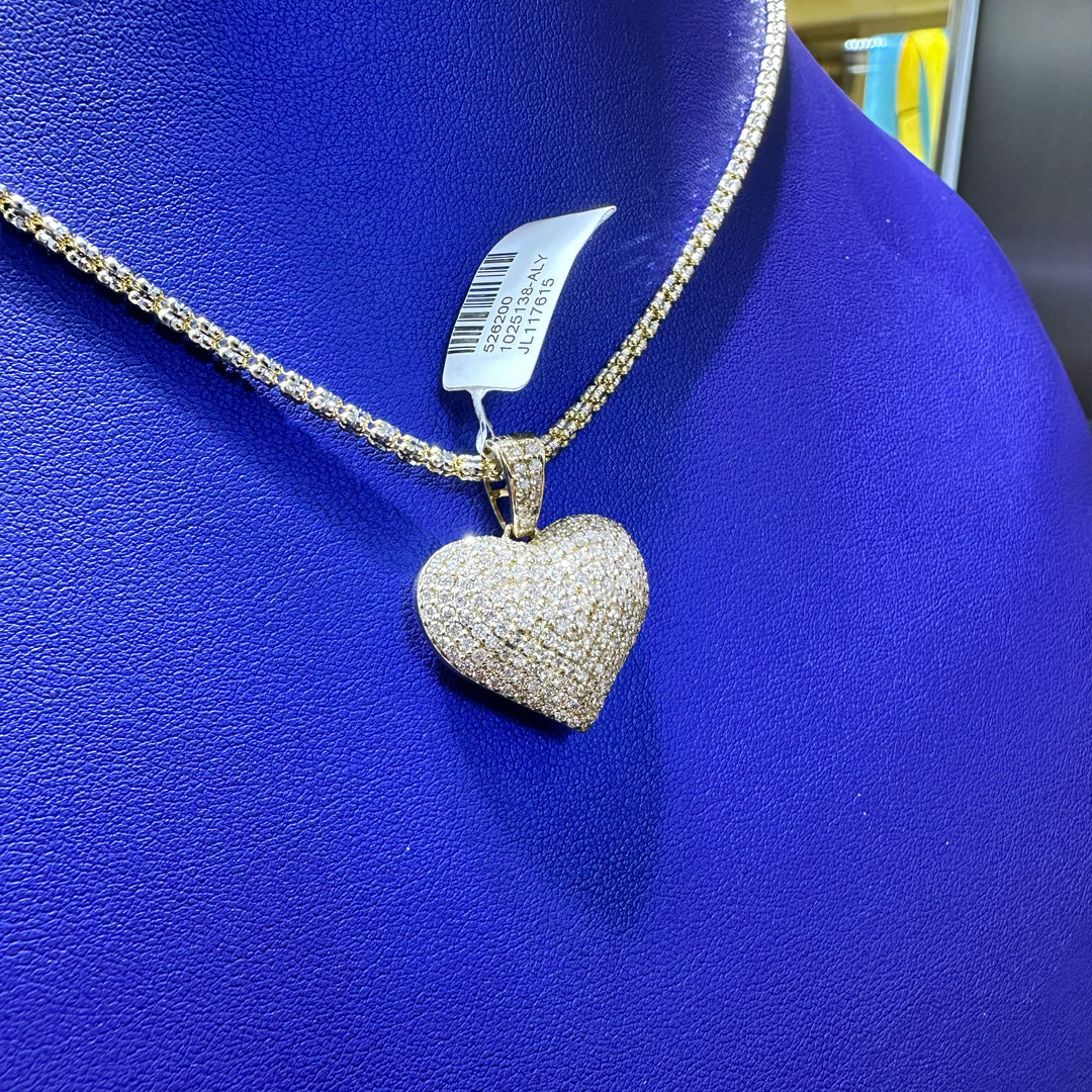 2.00ctw Natural Diamond Heart Shape Pendant in 14K Gold