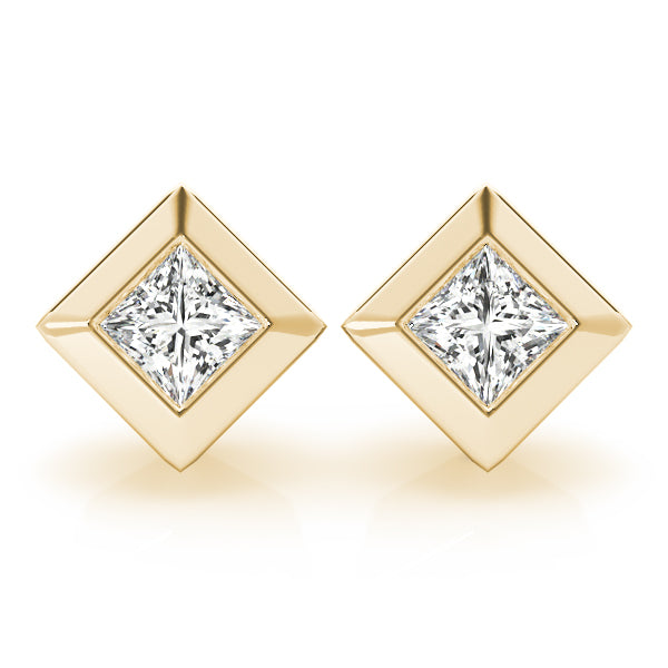 Single Stone Covered Stud Earring