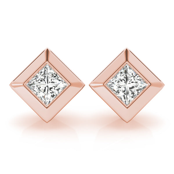 Single Stone Covered Stud Earring