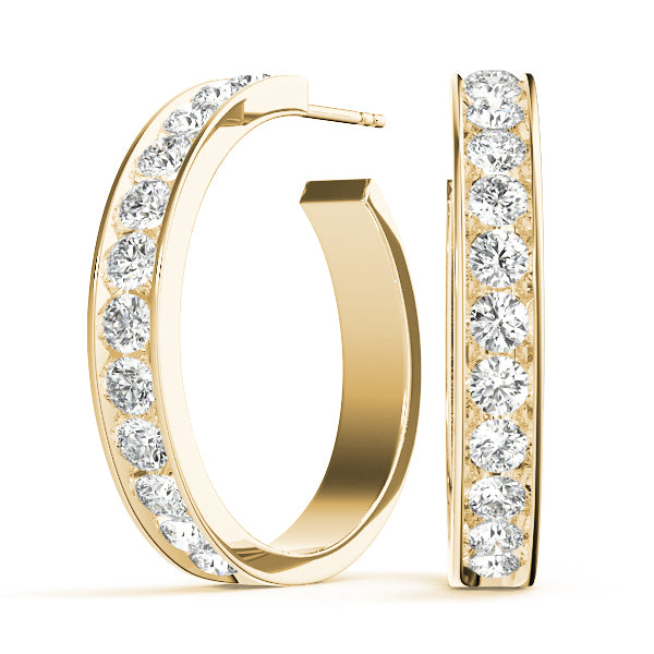 Classic - Diamond Hoop Earring in 14K Gold (0.96 ct. tw)