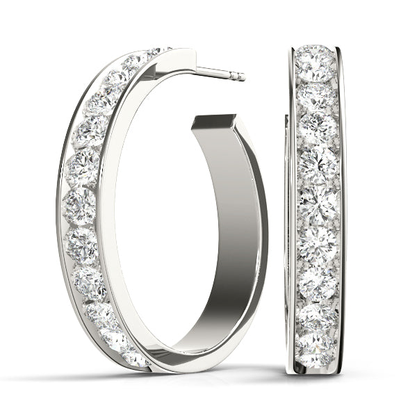 Classic - Diamond Hoop Earring in 14K Gold (0.96 ct. tw)