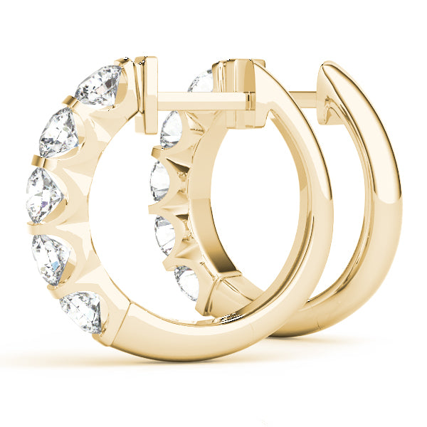 Round - Prong Round Hoop Earring in 14K Gold (0.25 ct. tw)