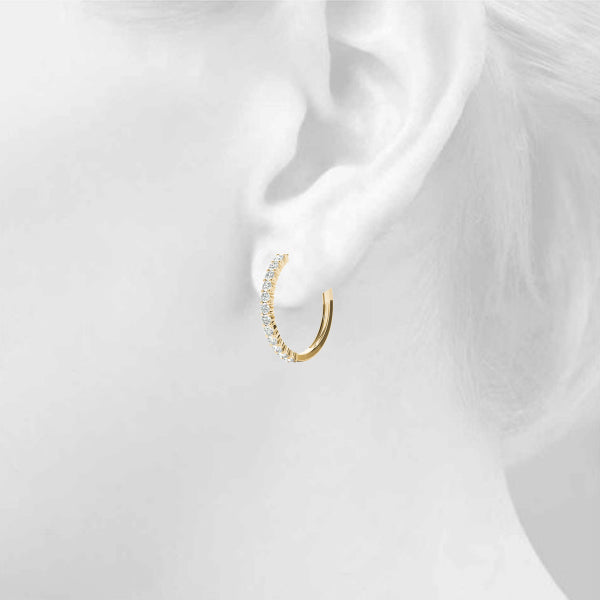 Standard - Round Hoop Earring in 14K Gold (0.25 ct. tw)