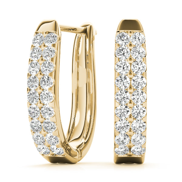 Diamond - J Hoop Earring in 14K Gold (0.72 ct. tw)