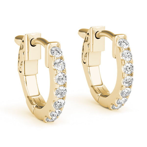 Classic - 1 Row Hoop Earring in 14K Gold (0.25 ct. tw)