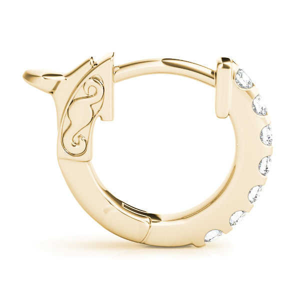 Classic - 1 Row Hoop Earring in 14K Gold (0.25 ct. tw)