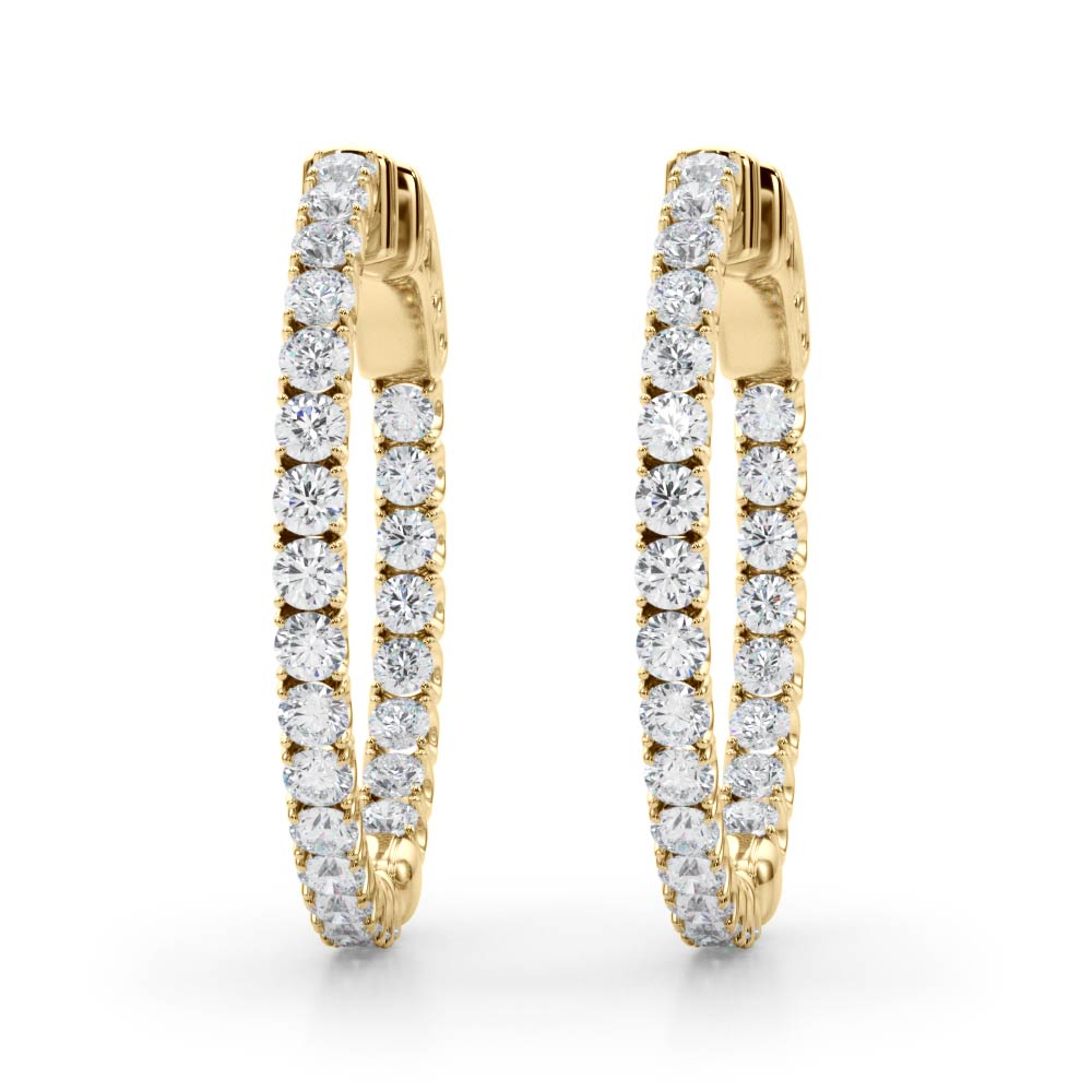 Round - Prong Round Hoop Earring in 14K Gold (0.63 ct. tw)