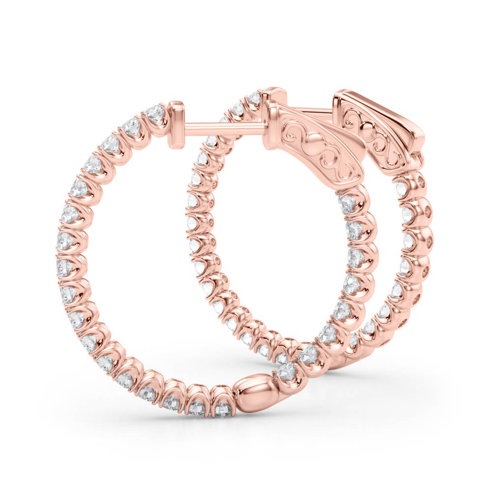 Round - Prong Round Hoop Earring in 14K Gold (0.63 ct. tw)