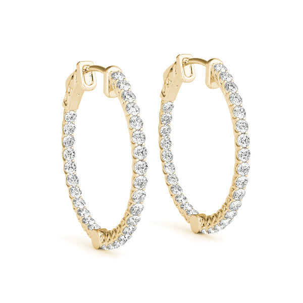 Lucida Round Diamond Hoop Earrings