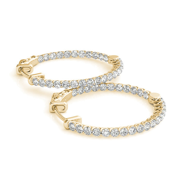 Lucida Round Diamond Hoop Earrings