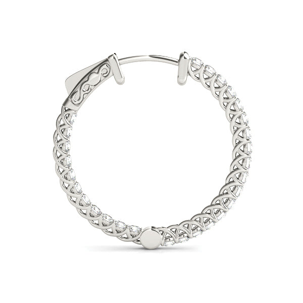 Lucida Round Diamond Hoop Earrings