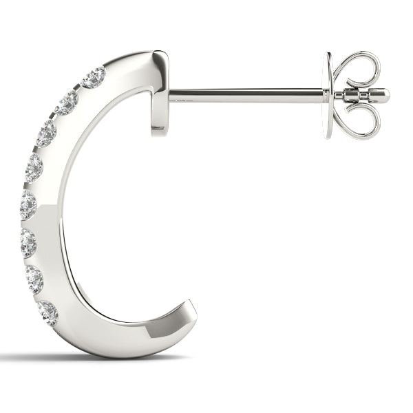 Diamond - C-Shape Hoop Earring in 14K Gold (0.96 ct. tw)