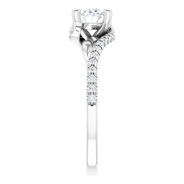 14K Gold Bypass Lab-Grown Diamond 1.01ctw VVS1/D Engagement Ring