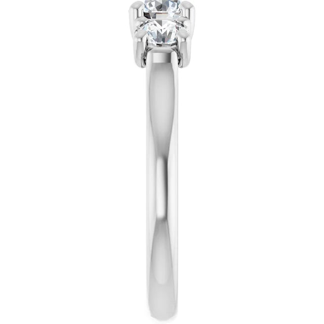 Trinity: 14K Gold Lab-Grown Diamond 1.09 CTW Engagement Ring