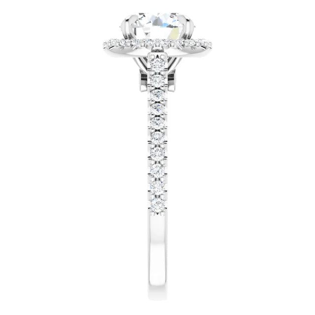 14K Gold Round Lab-Grown Diamond 1.36 CTW VS1/D Engagement Ring