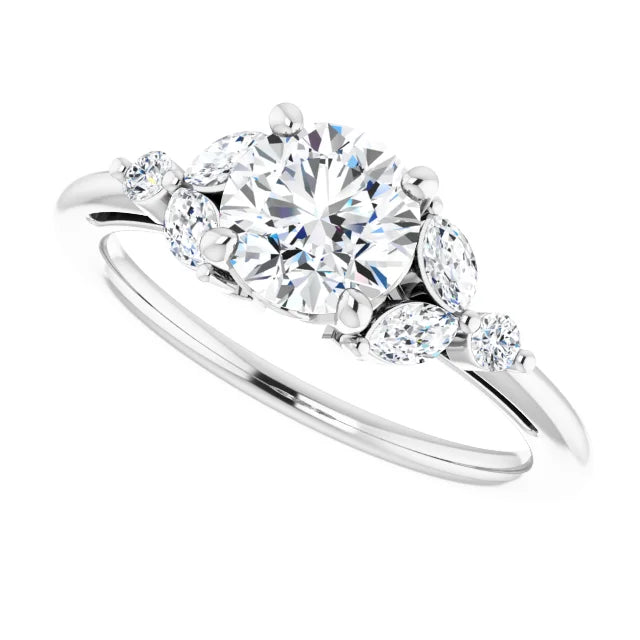 14K Gold Round Lab-Grown Diamond 1.10 CTW VS1/D Engagement Ring