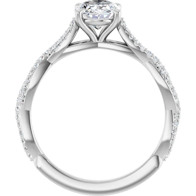 14K Gold Infinity Inspired Lab-Grown Diamond 1.01ctw VVS1/D Engagement Ring