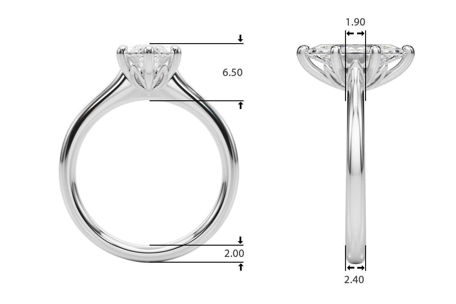 14K Gold Lab-Grown Diamond Marquise [0.37ctw] Engagement Ring
