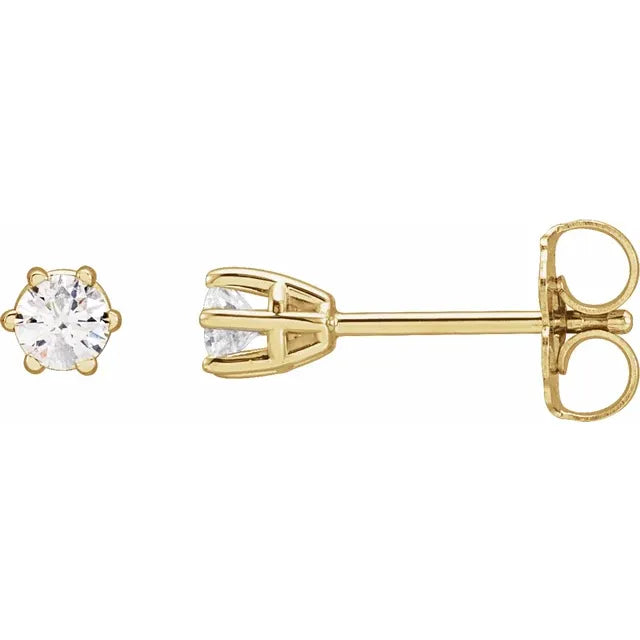 14K Gold 1/6 CTW Lab-Grown Diamond Earrings