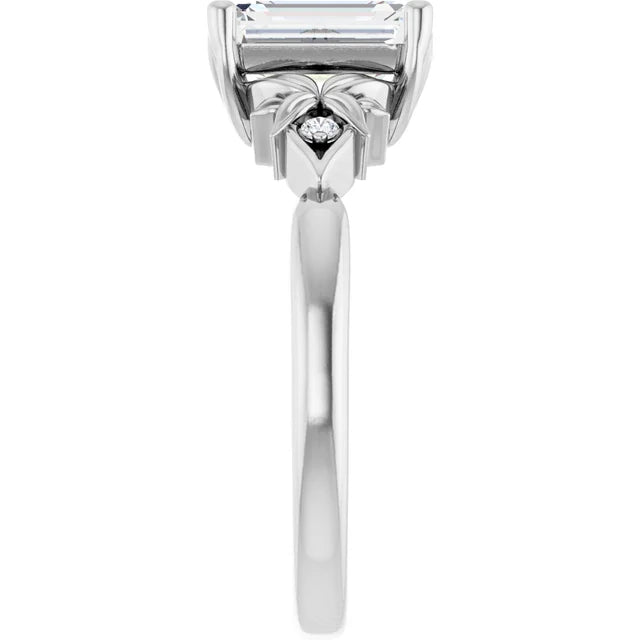 14K Gold Emerald Cut [2.05ctw] Lab-Grown Diamond [D - VVS2] Engagement Ring