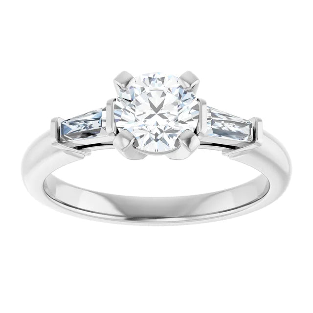 14K Gold Round Lab-Grown Diamond 0.71 CTW VVS2/D Engagement Ring
