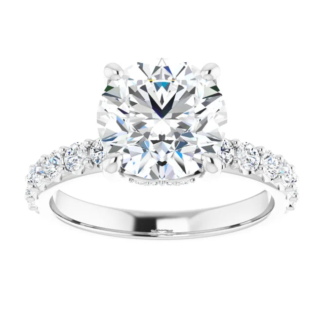 14K Gold Round Lab-Grown Diamond 2.57 CTW VS1/E Engagement Ring