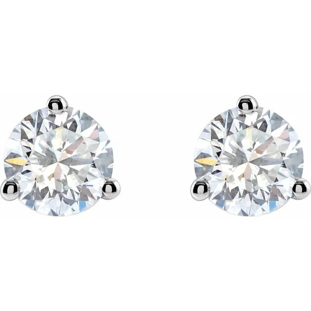 14K Yellow 1 CTW Lab-Grown Diamond Stud Earrings