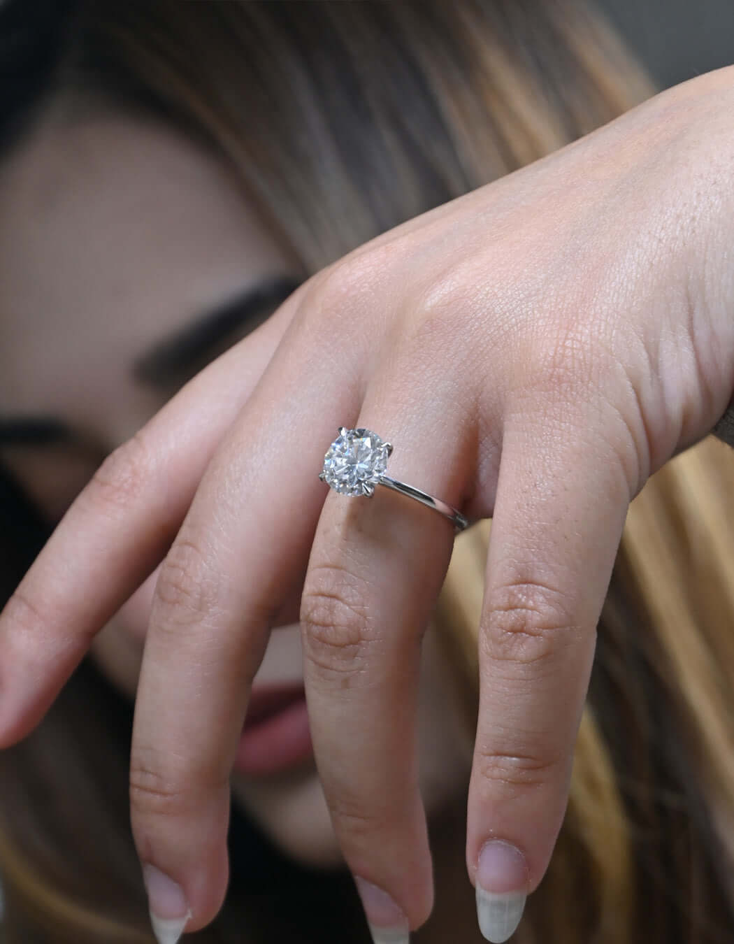 14K Gold 3.00CT Round Cut Solitaire Diamond Engagement Ring